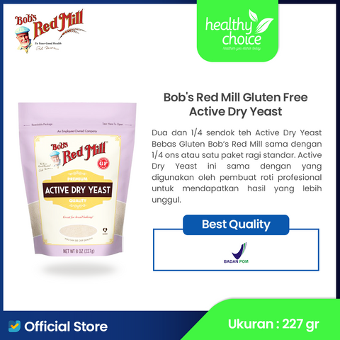 Bob's Red Mill Gluten Free Active Dry Yeast 227gr (ragi aktif)