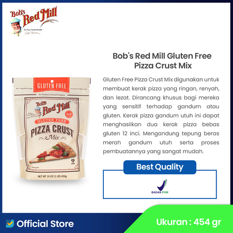 Bob'S Red Mill Campuran Kerak Pizza Bebas Gluten 454g