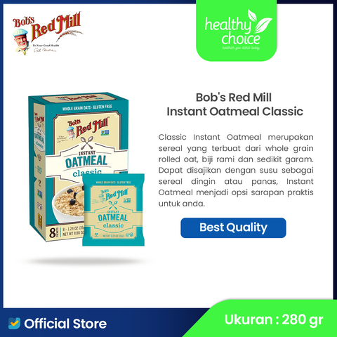 Bob's Red Mill instant Oatmeal Packets Classic 9.88 oz 280 gr