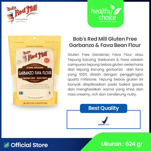 Bob's Red Mill Gluten Free Garbanzo Fava Flour 624gr