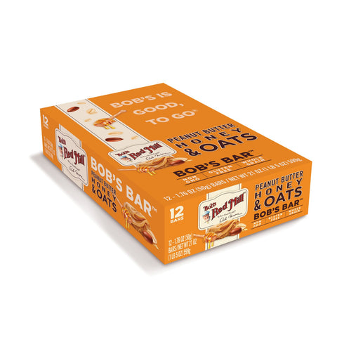 Paket 1 box Bob's Red Mill Peanut Butter Oats Bar 50gr all variant (isi 12pcs)