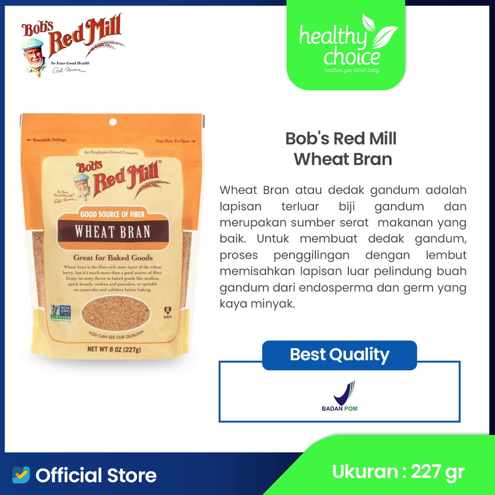 Bob's Red Mill Wheat Bran 227gr