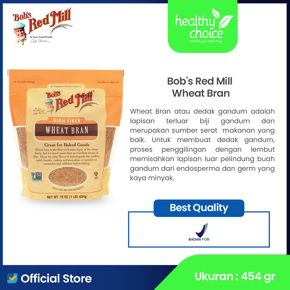 Bob's Red Mill Wheat Bran 454gr