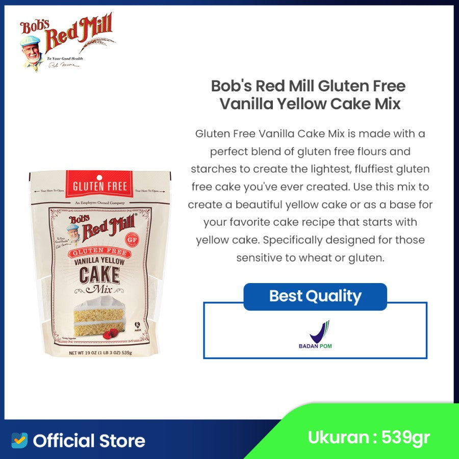 Bob’s Red Mill Gluten Free Vanilla Yellow Cake Mix 539 gr