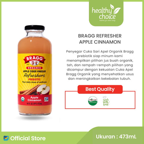 Bragg Penyegar Cuka Sari Apel Organik Kayu Manis Apel 473ml