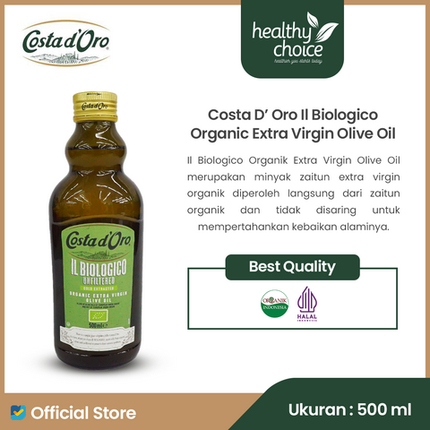 COSTA D'ORO ORGANIC EVOO 500 ML