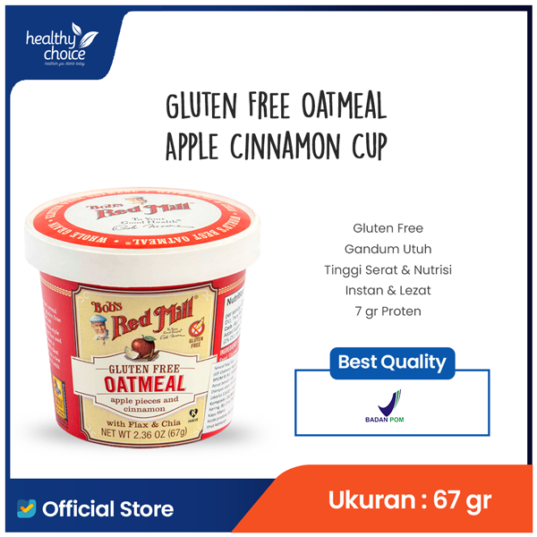 
                  
                    Bob's Red Mill Gluten Free Oatmeal Cup 51 gr ( oat classic, Apple Cinnamon, Blueberry & Hazelnut, Brown Sugar & Maple, Gluten free Organic oatmeal )
                  
                