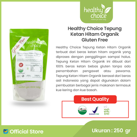 Healthy Choice Tepung Ketan Hitam Organik 250gr