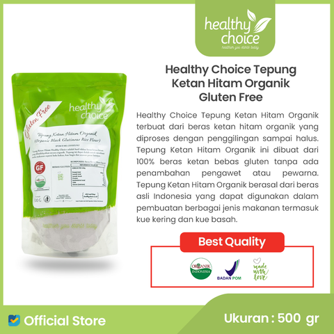 Healthy Choice Tepung Ketan Hitam Organik 500gr