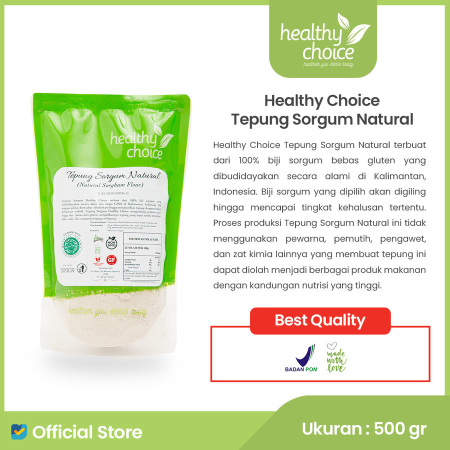 Healthy Choice Tepung Sorgum Natural 500gr