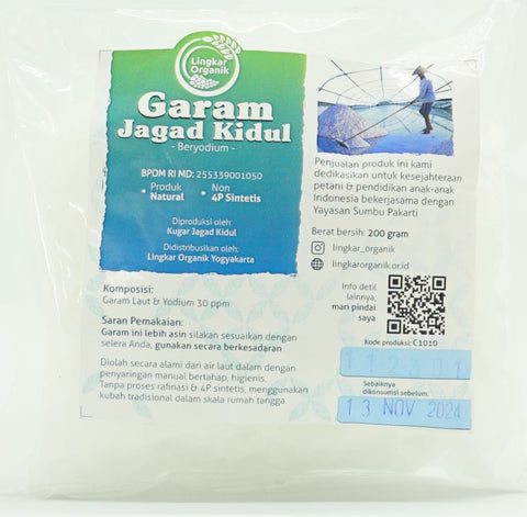 Lingkar Organik Garam Laut (Jagad Kidul ) Natural 200gr