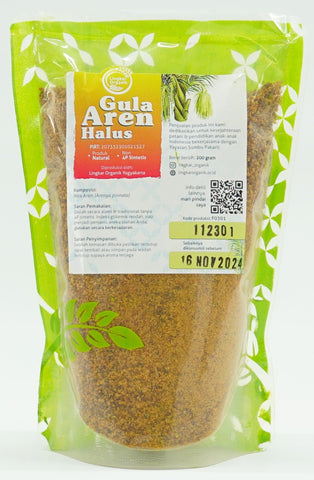 Lingkar Organik Gula Aren Halus Natural 200gr