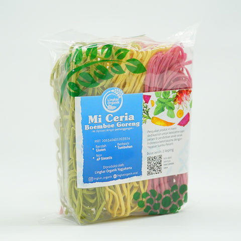 Lingkar Organik Mie Ceria Bumbu Goreng Natural  2 KEPING (200gr)