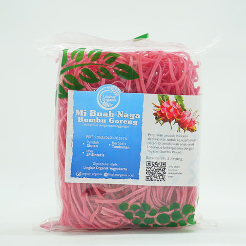 Lingkar Organik Mie Buah Naga Bumbu Goreng Natural  2 KEPING (200gr)