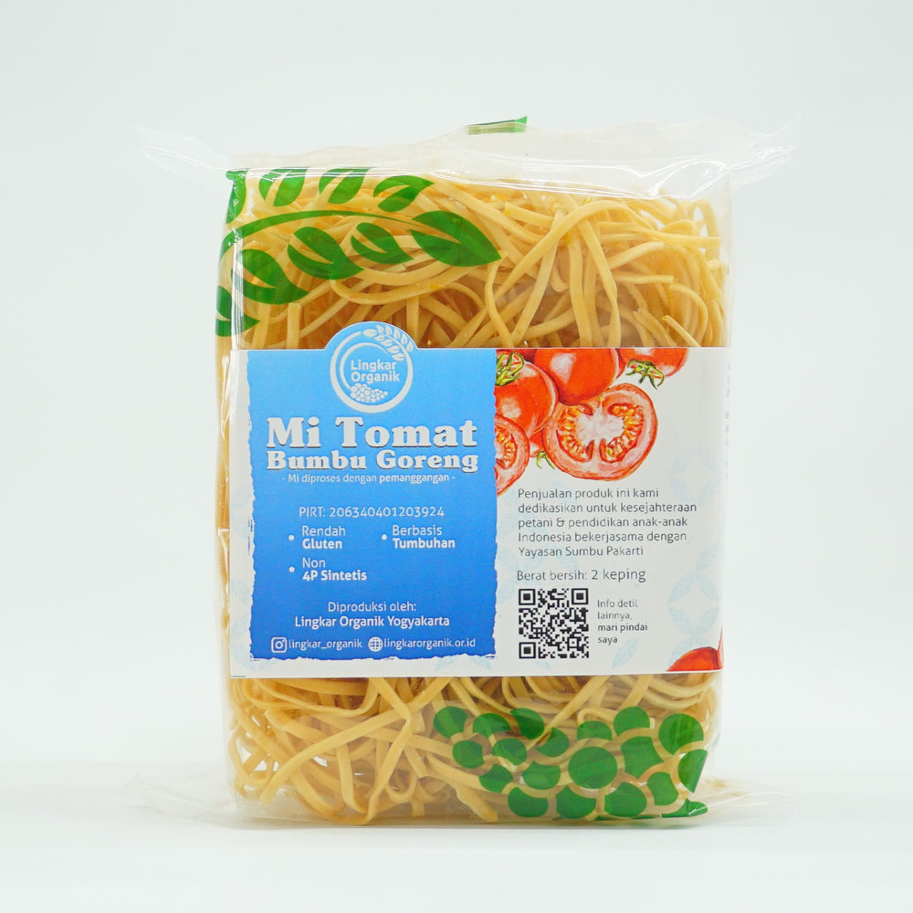 Lingkar Organik Mie Sayur Bumbu Tomat Natural  2 KEPING (200gr)