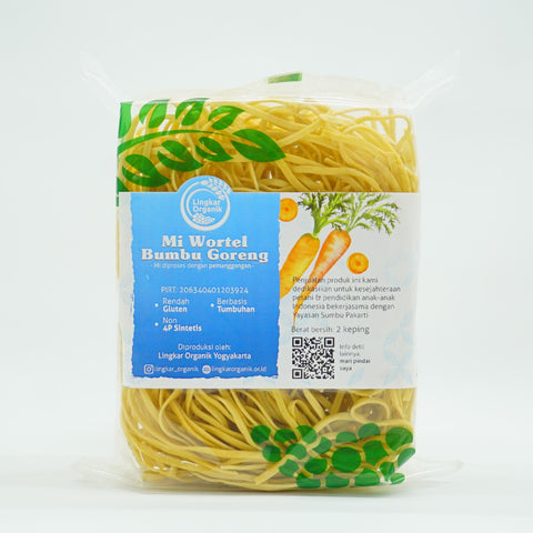 Lingkar Organik Mie Sayur Bumbu Wortel Natural  2 KEPING (200gr)