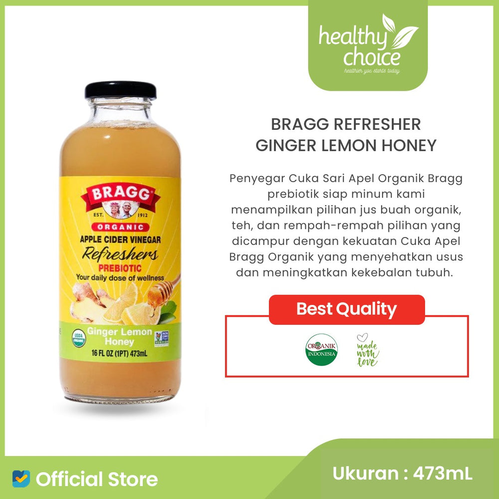 BRAGG Apple Cider Vinegar Refreshers Ginger Lemon Honey 473ml