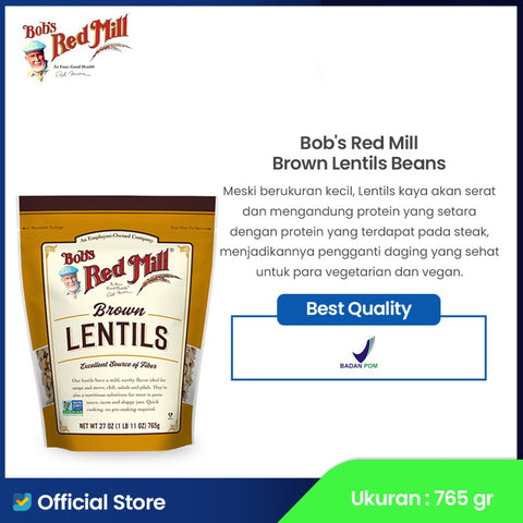 Bob's Red Mill Lentil Coklat Organik 765gr