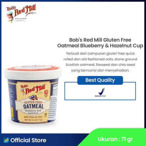 Bob's Red Mill Oatmeal Blueberry & Hazelnut Cup 71gr