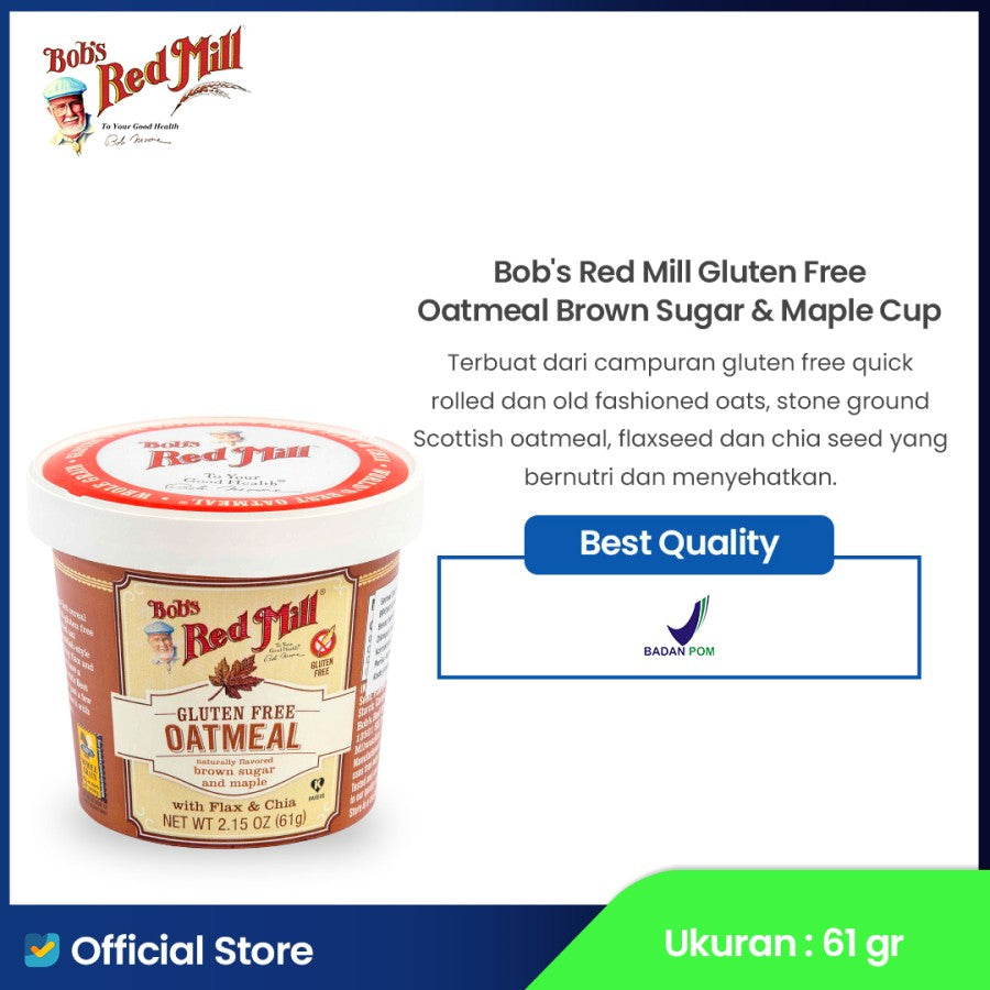 Bob's Red Mill Oatmeal Brown Sugar & Maple Cup 61gr