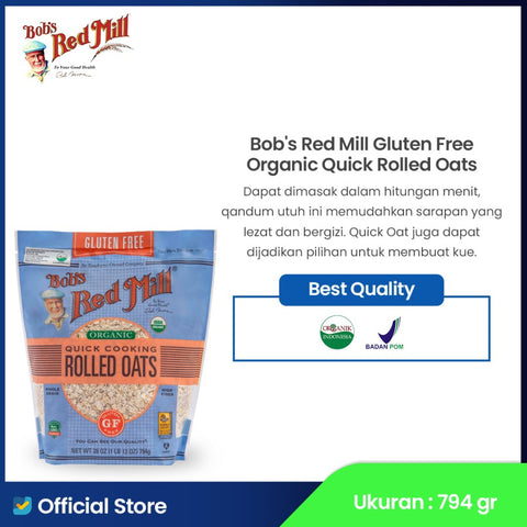 Bob's Red Mill GF Organic Quick Rolled Oats 794gr