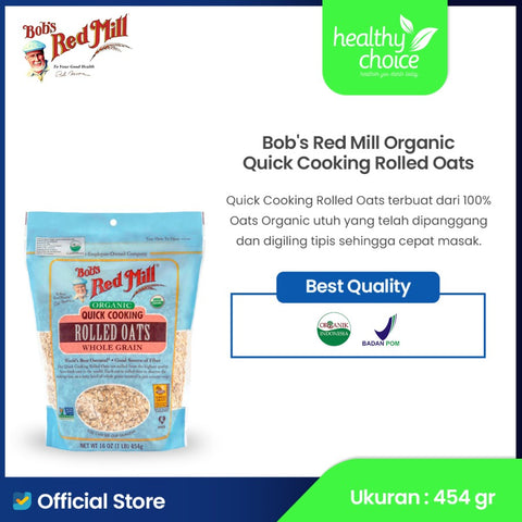 Bob's Red Mill Organic Quick Cooking Rolled Oats 454gr