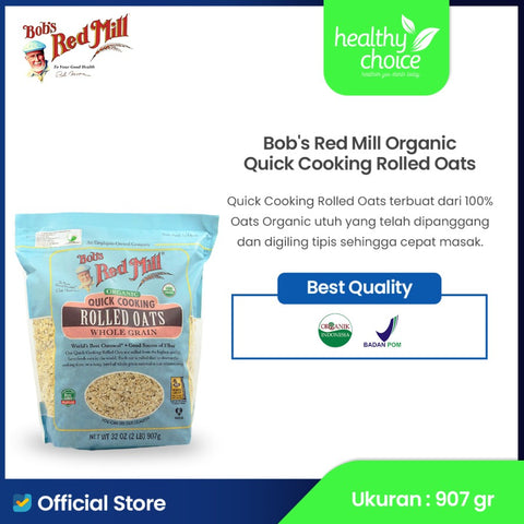 Bob's Red Mill Organic Quick Cooking Rolled Oats 907gr