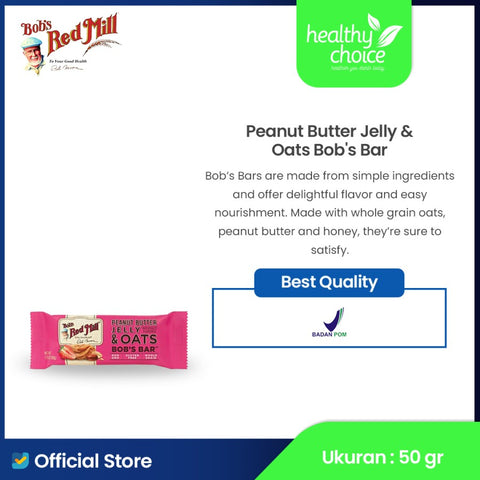 Bob's Red Mill Peanut Butter Jelly & Oats Bar 50 gr