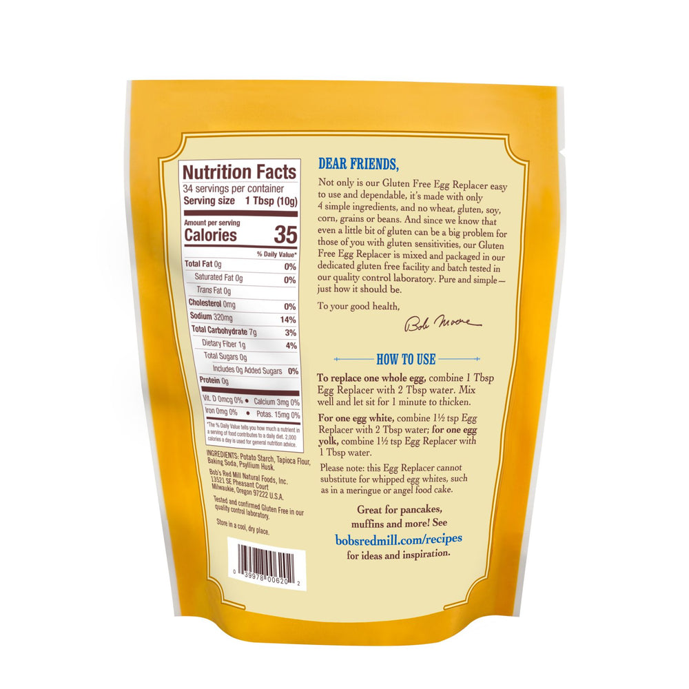 
                  
                    Bob's Red Mill Gluten free Egg Replacer 340 gr
                  
                
