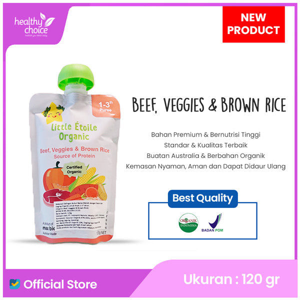 
                  
                    Little Etoile Organic Beef Veggies & Brown Rice 120gr
                  
                