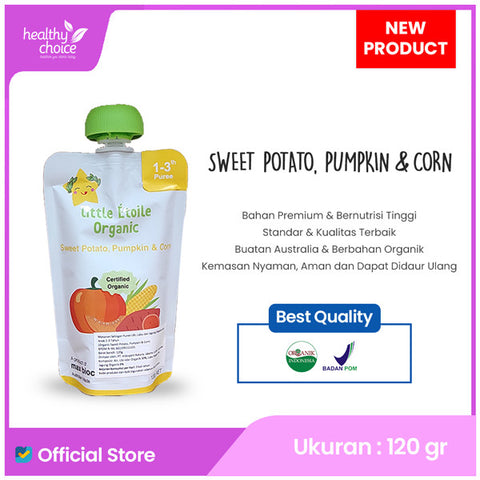Etoile Kecil Ubi Jalar Organik, Labu & Jagung 120gr