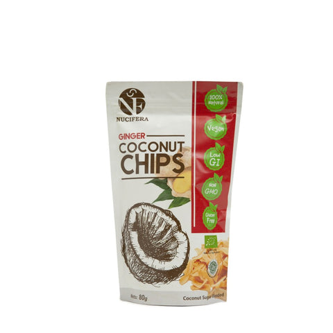 Nucifera Coconut Chips Ginger 80gr