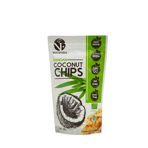 Nucifera Coconut Chips Pandan 80gr